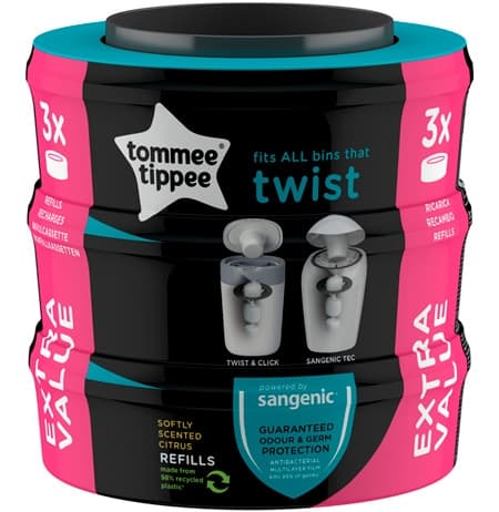 Tommee Tippee Cassetta di ricambio Sangenic, confezione da 3