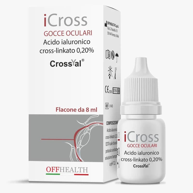 iCross Gocce Oculari Lubrificanti, 8 ml, Off Italia