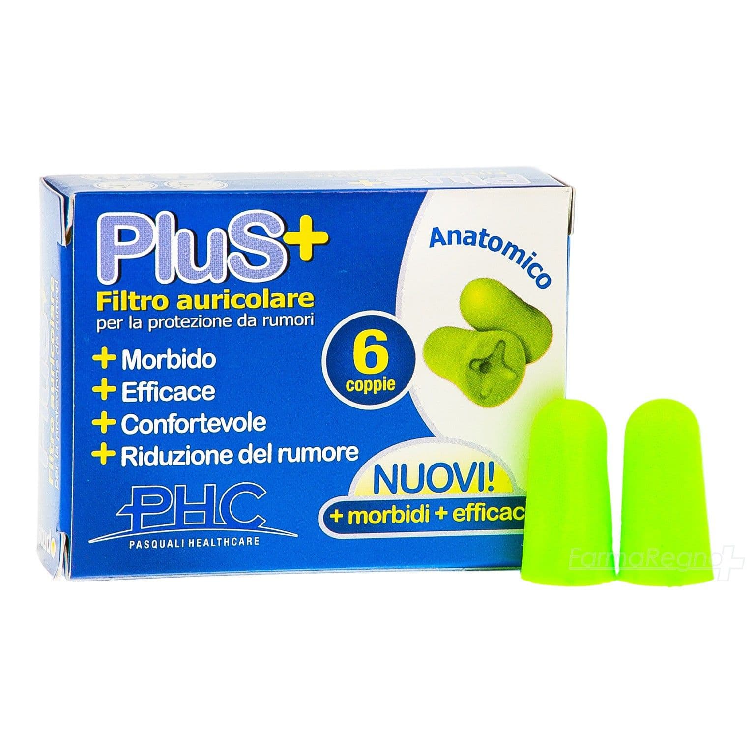 Pasquali Earplug Plus Tappi Auricolari Protezione Rumori 6 Coppie
