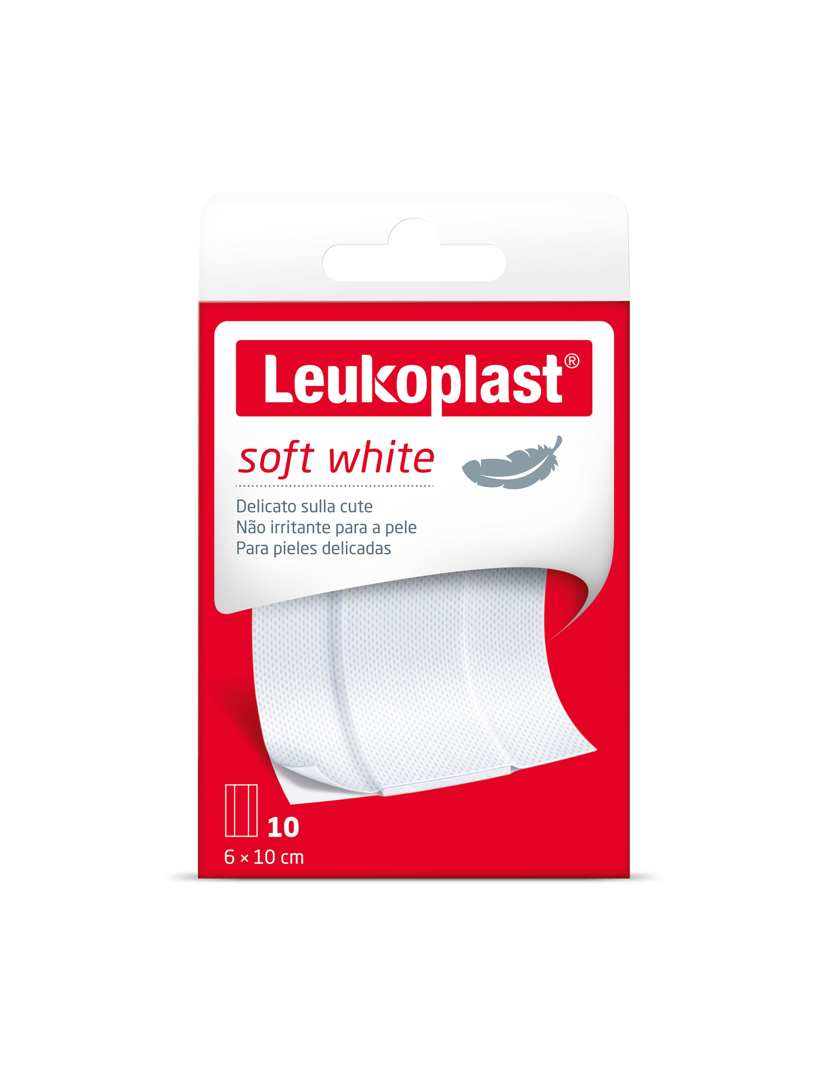 Leukoplast Soft White Cerotti 1mx6cm 10 Pezzi - Protezione Delicata per Pelli Sensibili