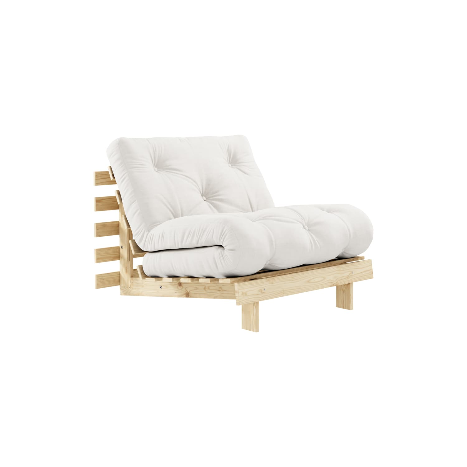 KARUP - Poltrona trasformabile Roots - Bianco - Fibre riciclate miste