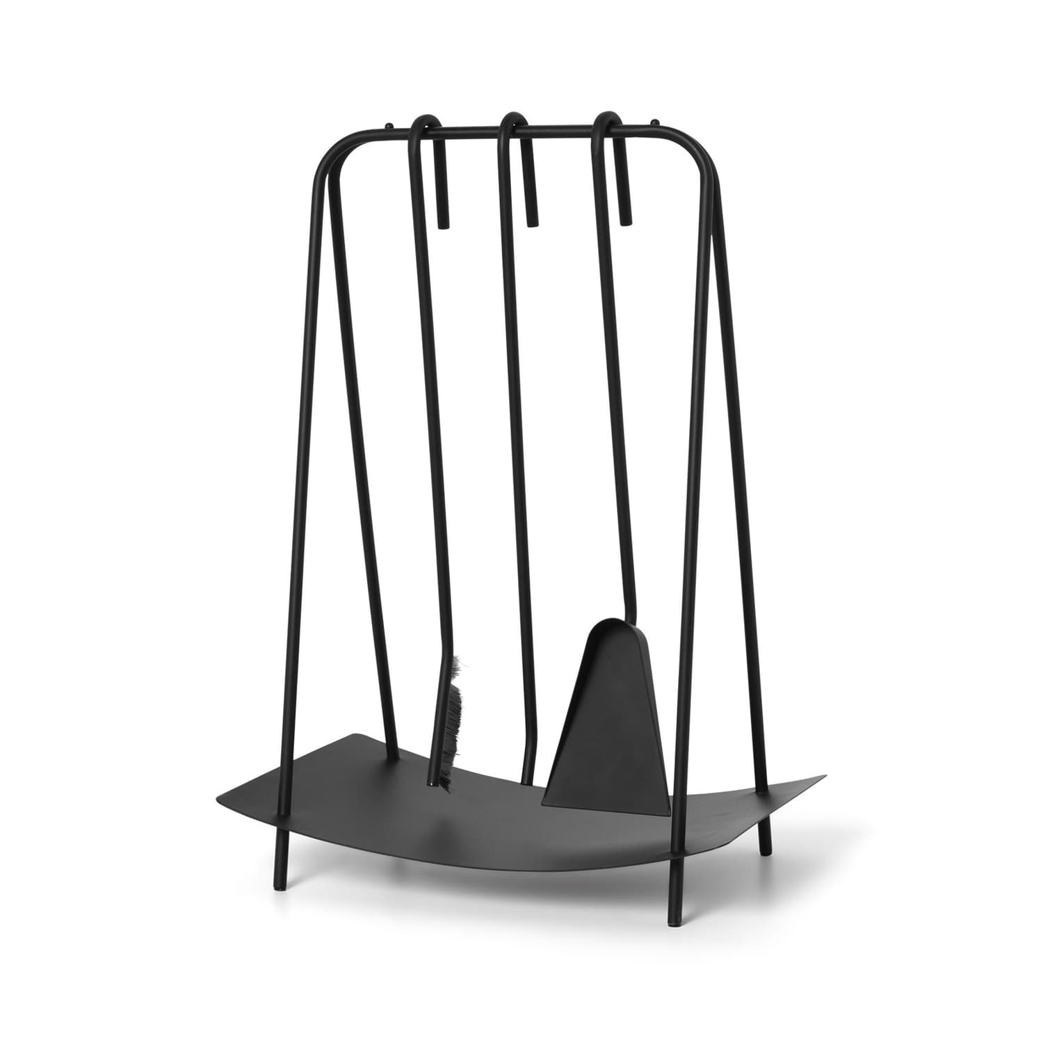 Ferm Living - set da camino Port - Nero - Acciaio - Designer Trine Andersen