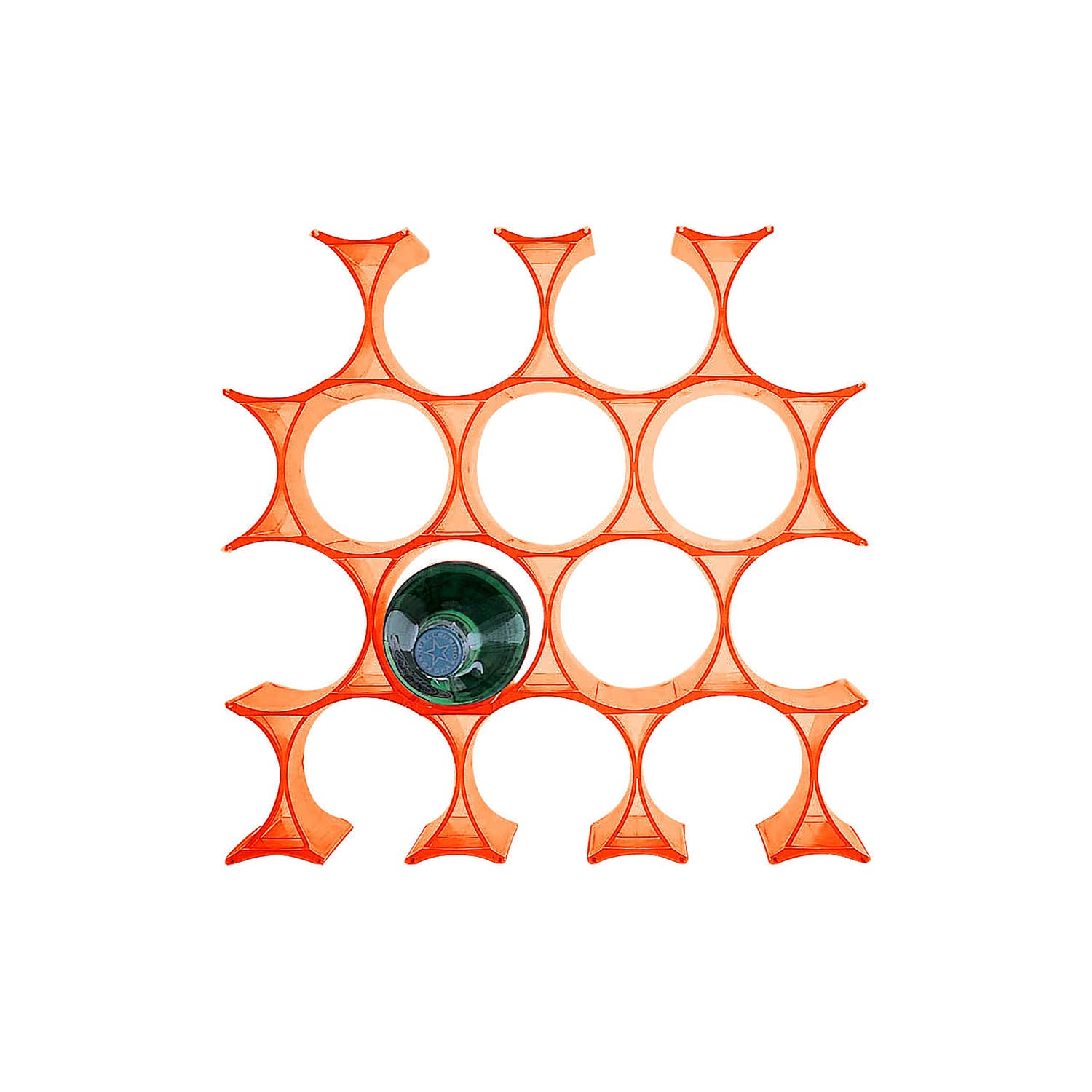 Kartell - Portabottiglie - Arancione - Polipropilene - Designer Ron Arad