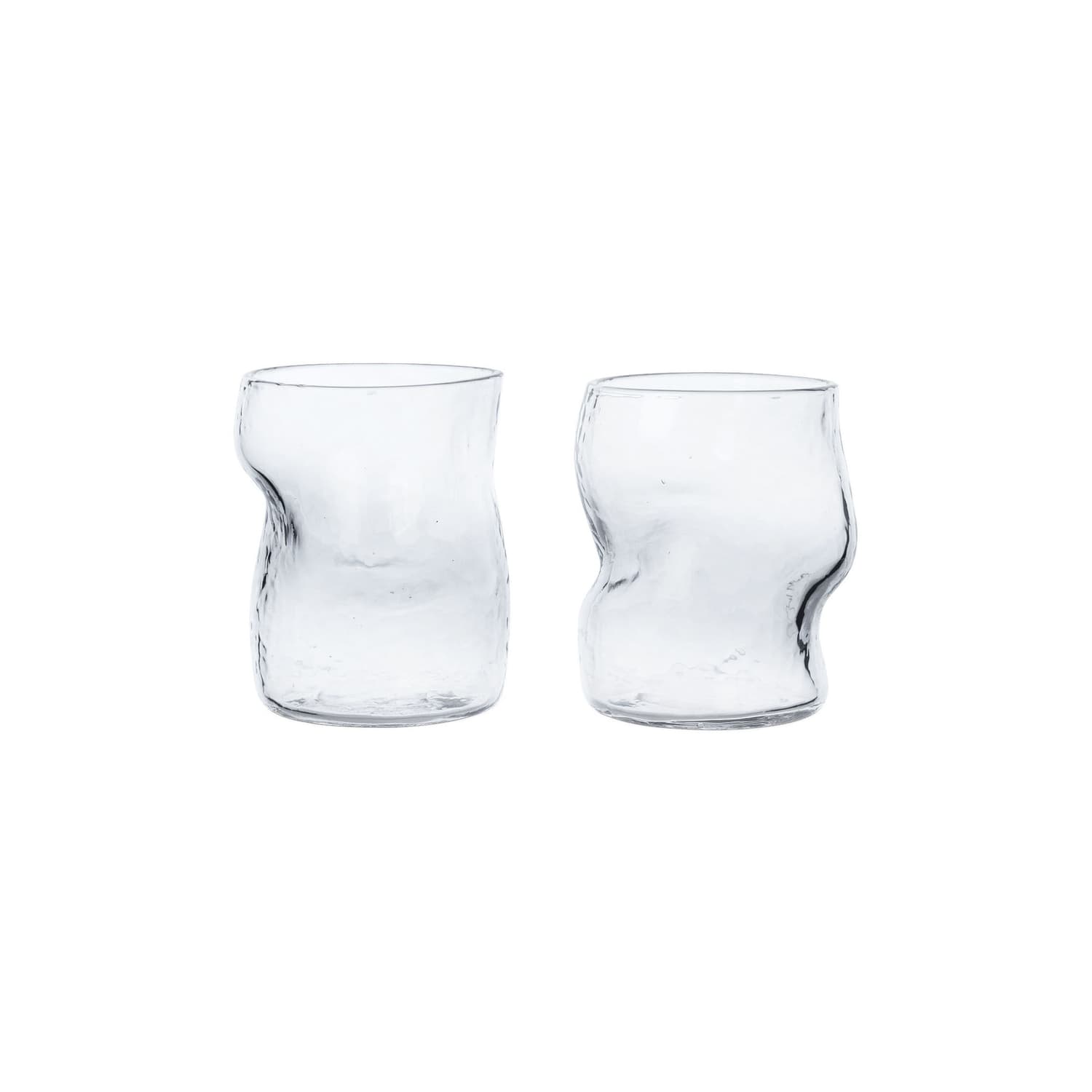 Ferm Living - Set di 2 Dimple - Trasparente - Sughero - Designer Trine Andersen