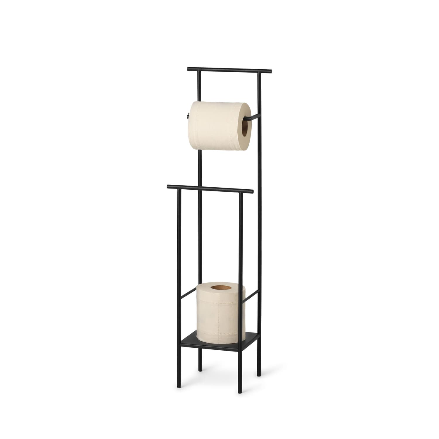 Ferm Living - Porta carta igienica Dora - Nero - Metallo termolaccato - Designer Trine Andersen