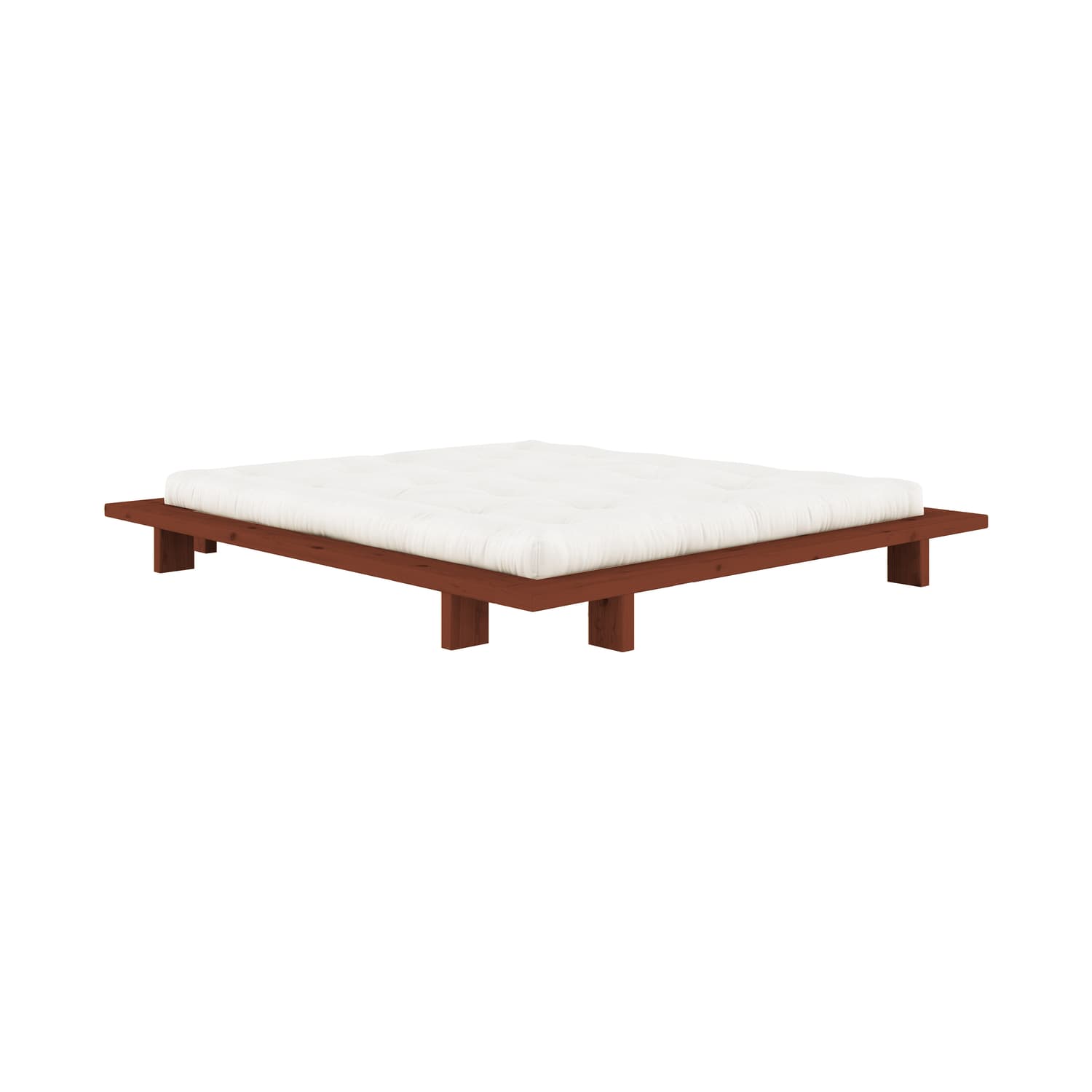 KARUP - Letto matrimoniale Japan - Rosso - Pino massello certificato FSC