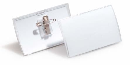Durable Badge per nome Trasparente 90mm Polipropilene x 54 mm