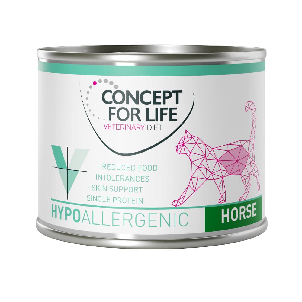 Concept for Life Veterinary Diet Hypoallergenic Cavallo umido per gatto - Set %: 12 x 200 g