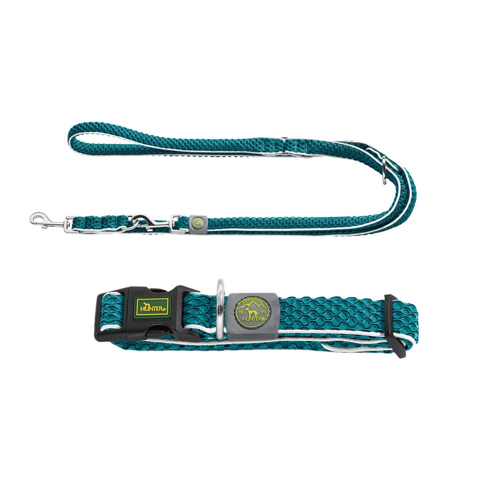 Set collare e guinzaglio - Hunter Hilo - Collare S/M + guinzaglio 2 m