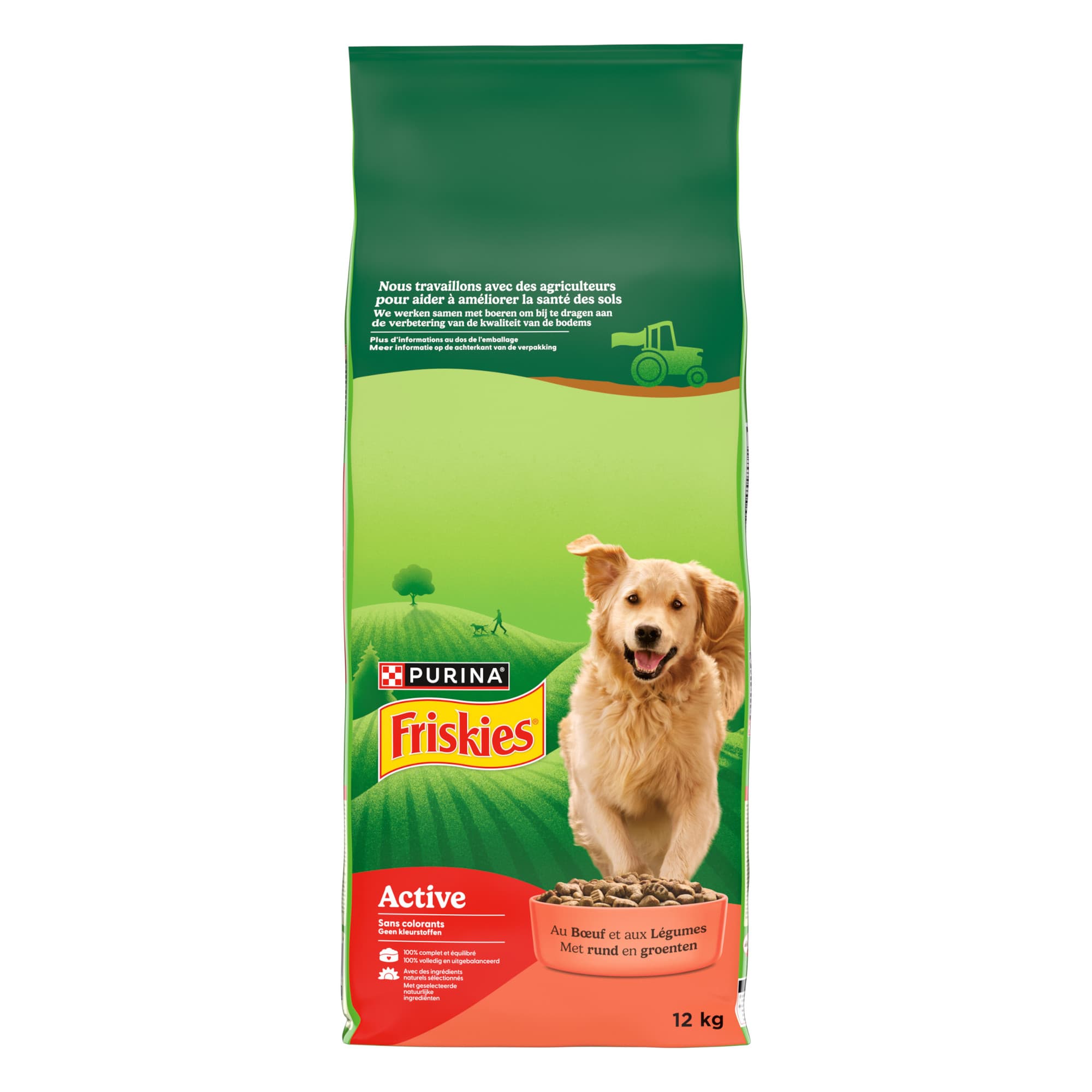 PURINA Friskies Adult Active con Manzo - 12 kg