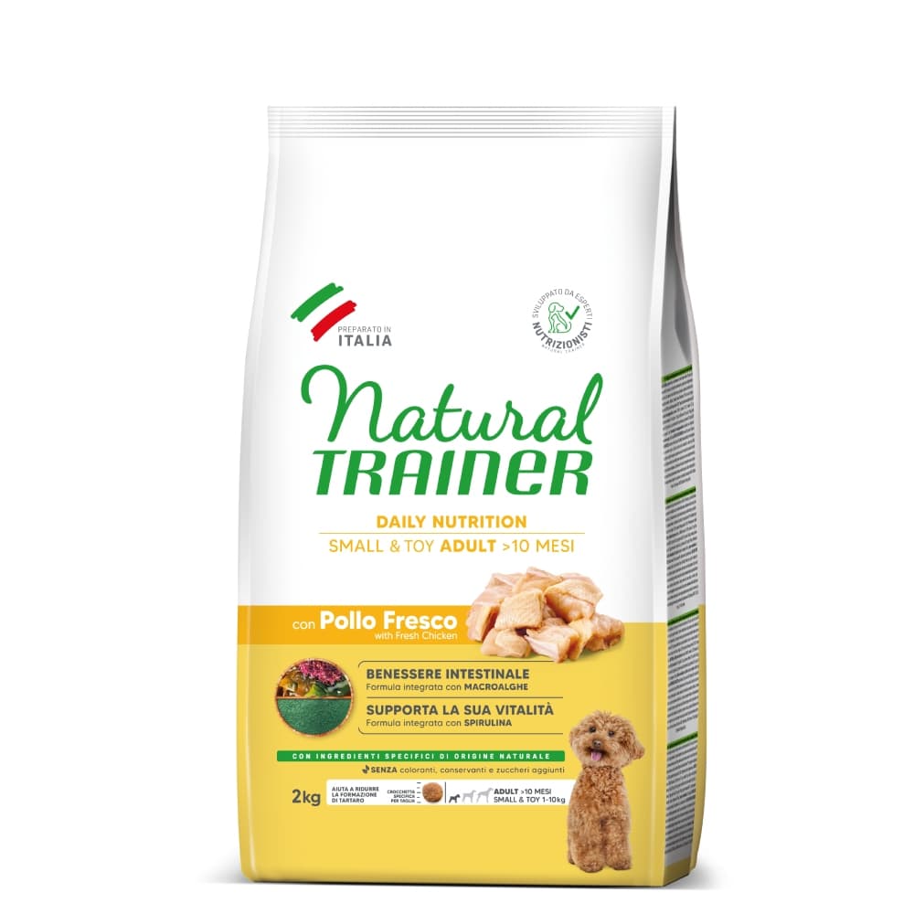Natural Trainer Adult Small & Toy con pollo - 2 kg