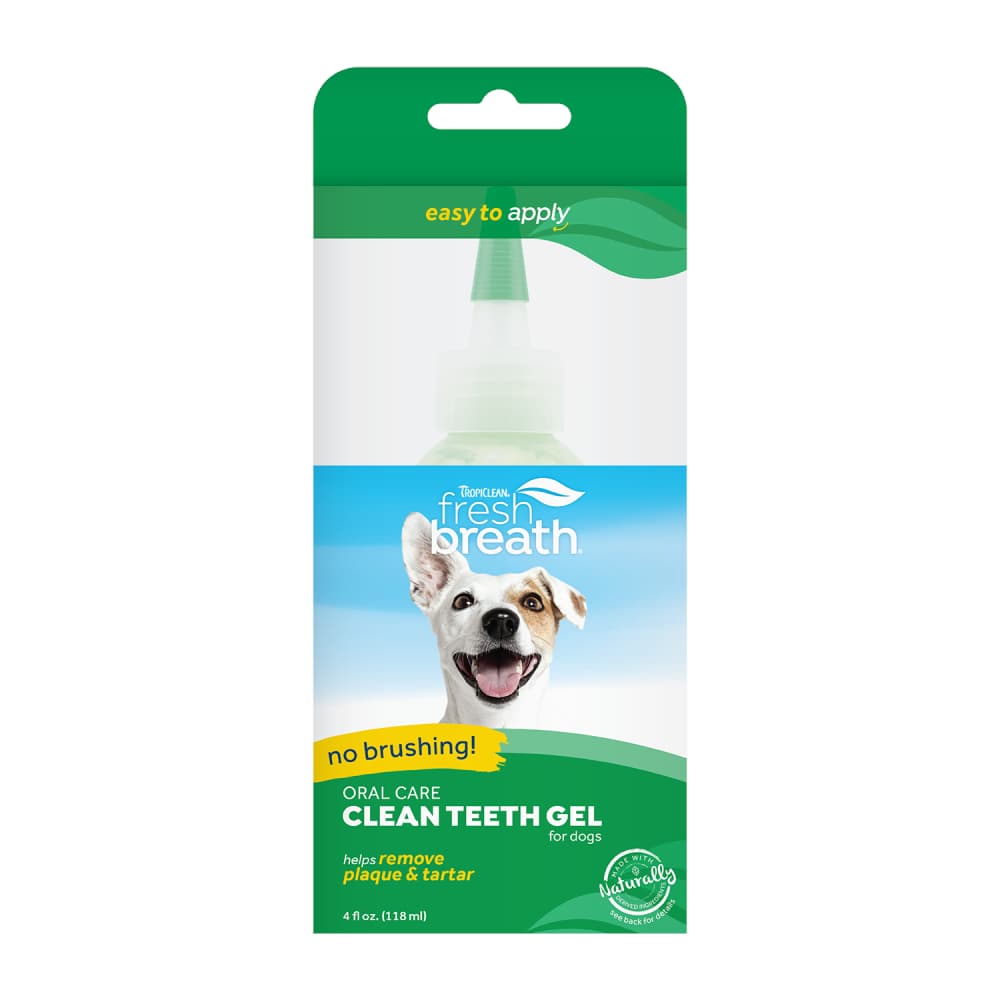 TropiClean Fresh Breath Clean Teeth Gel per l'igiene orale per cani - 118 ml