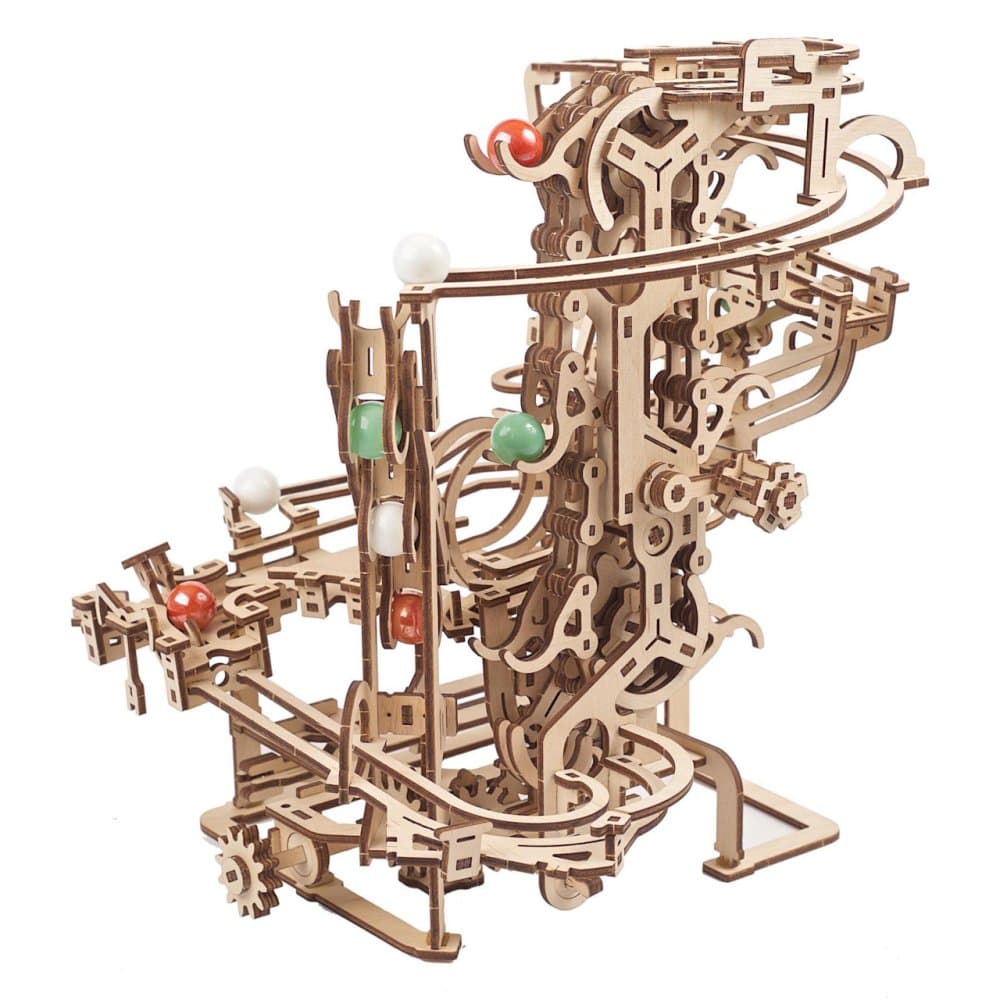 Ugears Puzzle 3D in legno meccanico Pista per biglie a catena