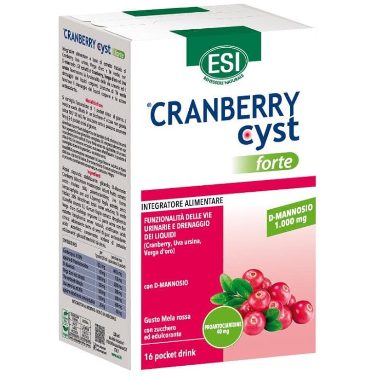 Cranberry Cyst Forte 16 Pocket Drink - Vie Urinarie e Drenaggio