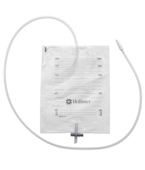 Hollister 9430 sacca urina da letto 2 litri - sacca con sistema antireflusso e rubinetto di scarico tubo 90 cm