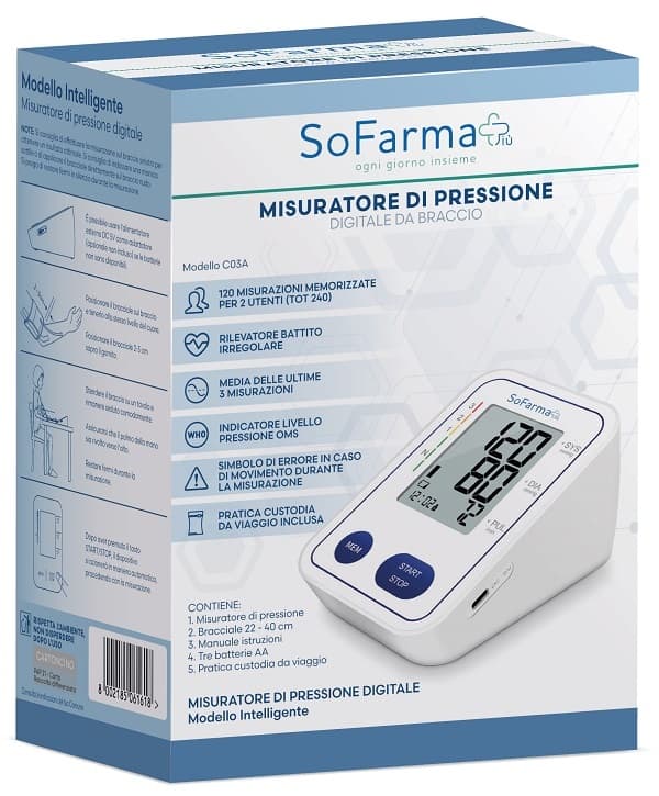 SoFarmaPiu Misuratore di Pressione Digitale da Braccio