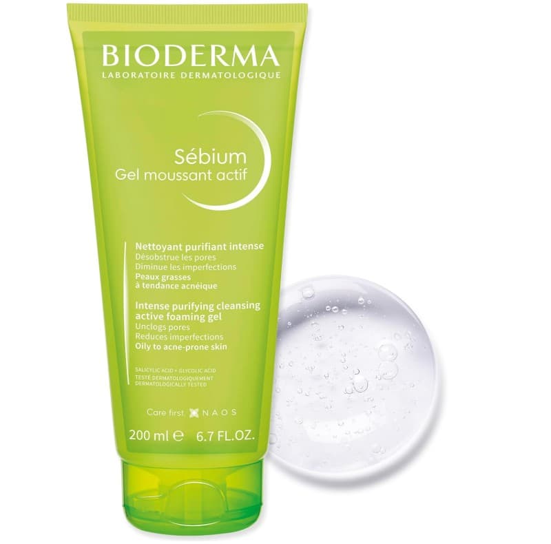BIODERMA SEBIUM GEL MOUSSANT ACTIF - Detergente Intensamente Purificante 200ML