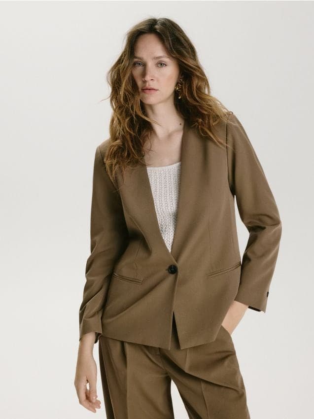 Reserved - Blazer semplice - verde oliva