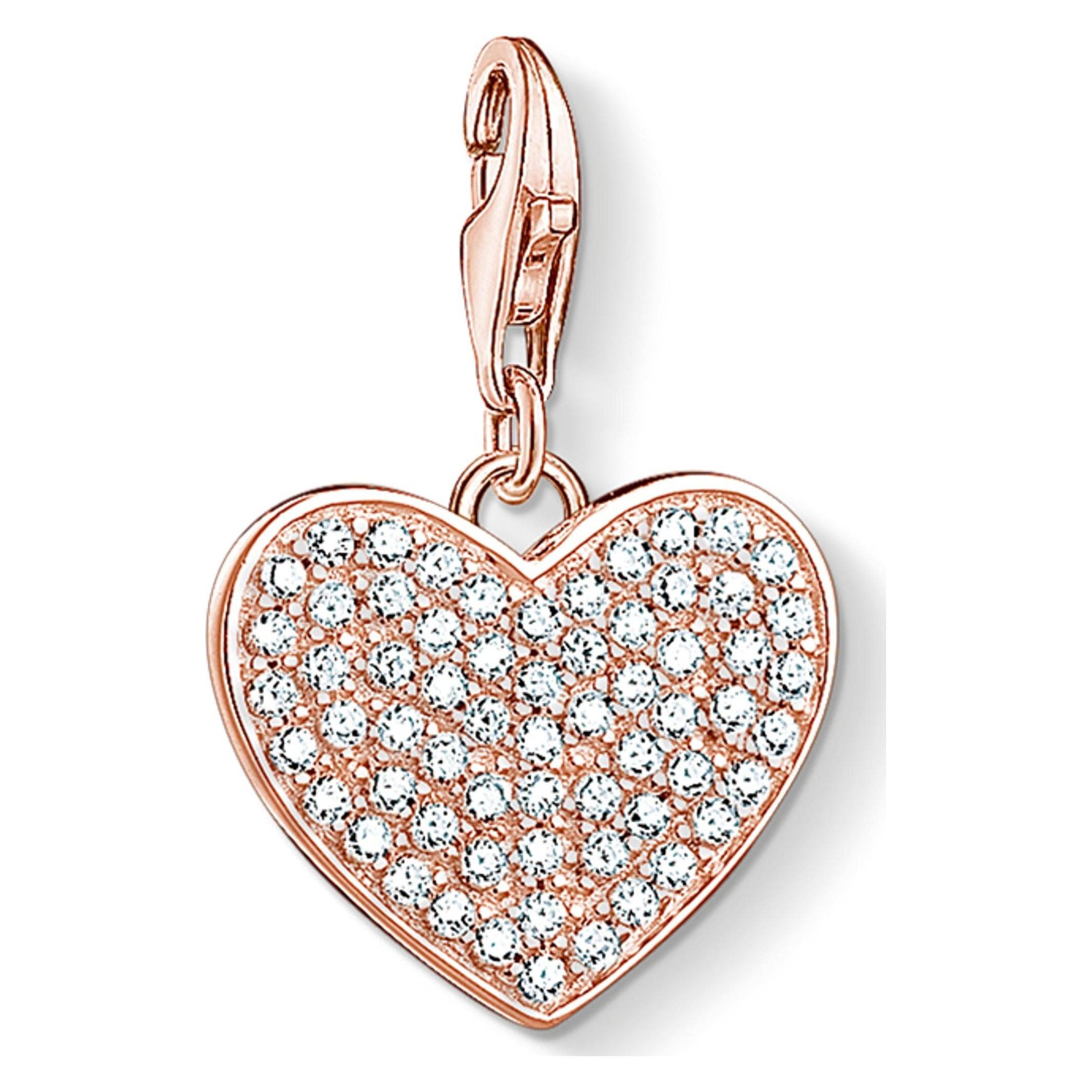 Thomas Sabo, Ciondolo collana, Fascino Ciondolo Cuore Pavé Ciondolo Cuore Pavé, (Argento)