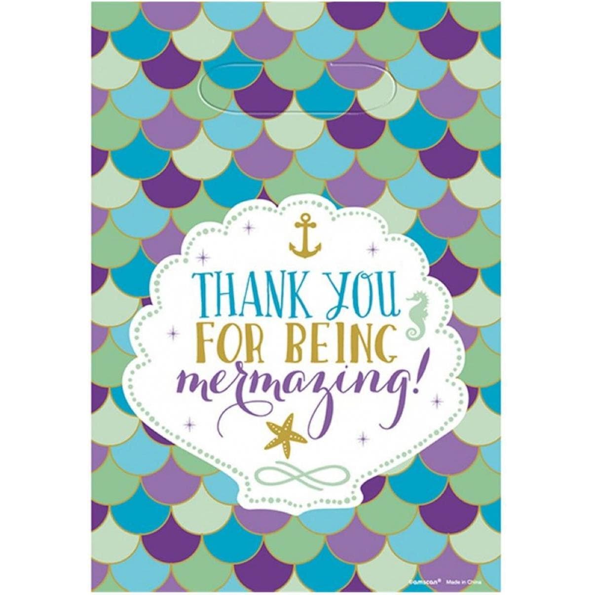 Amscan 8 borse da festa Mermaid Wishes (8 pz.)