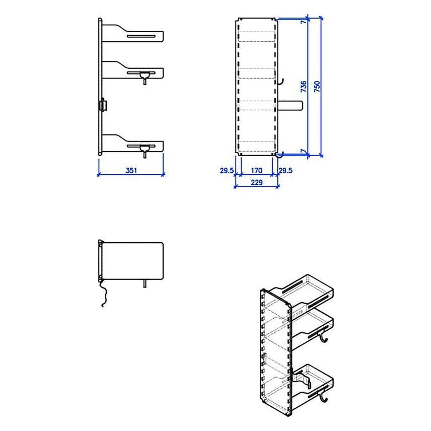 Peka Metall, Allestimento mobili, Sesamo (1 pz.)