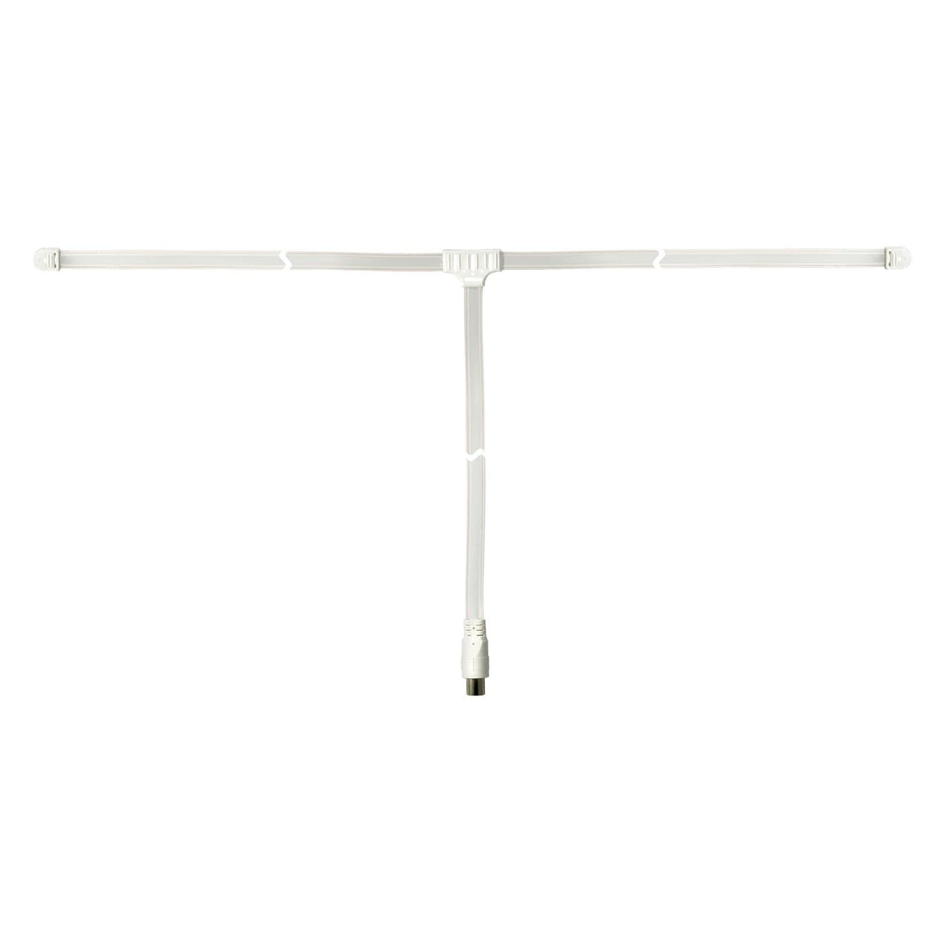 Goobay Antenna di lancio radio (Antenna interna, UKW / MW / LW), Parabola + Antenna, Bianco, Beige