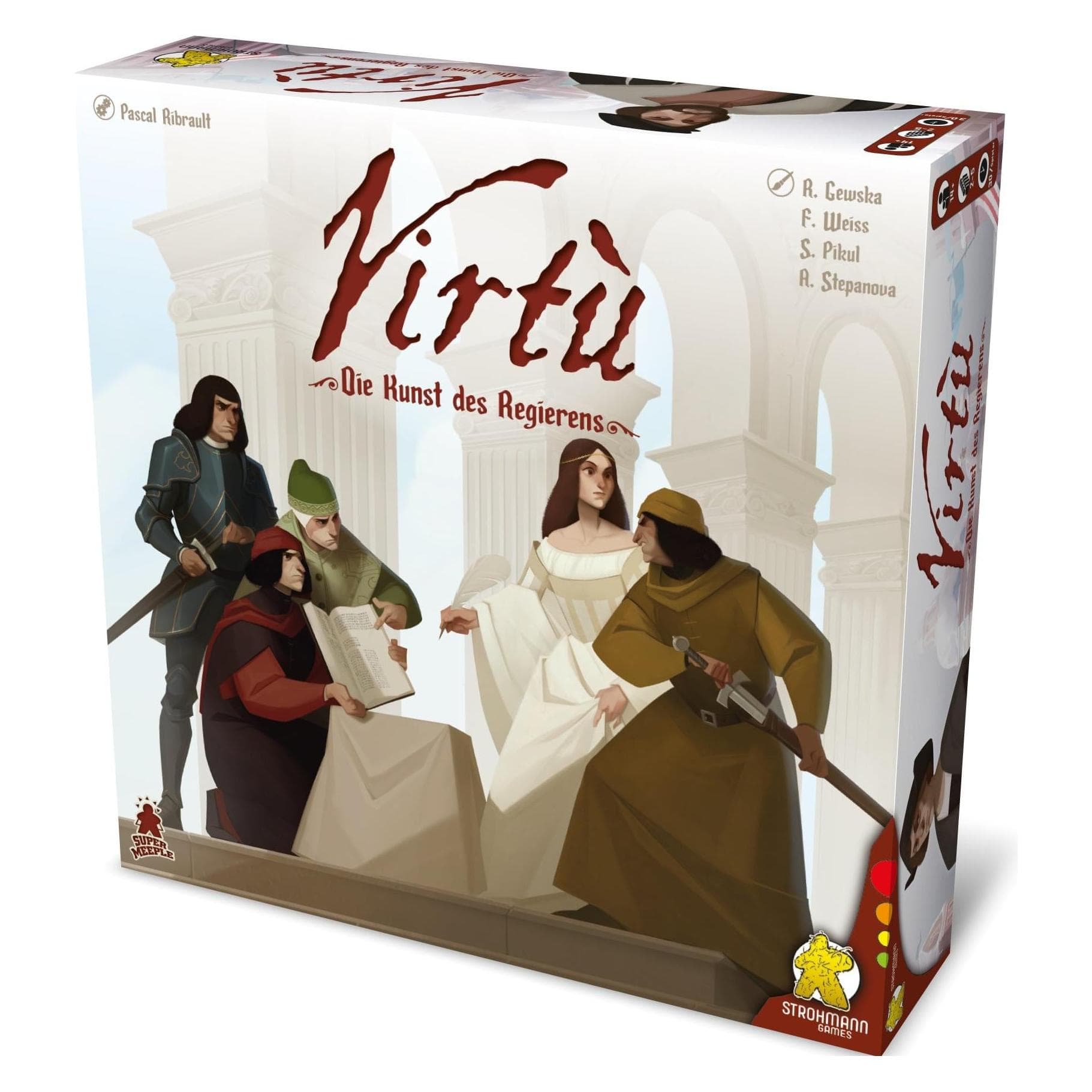 Strohmann Games STRD0011 - Virtù, gioco da tavolo, per 2-5 giocatori, da 14 anni (edizione DE) (Tedesco, 2 - 5 Giocatori)