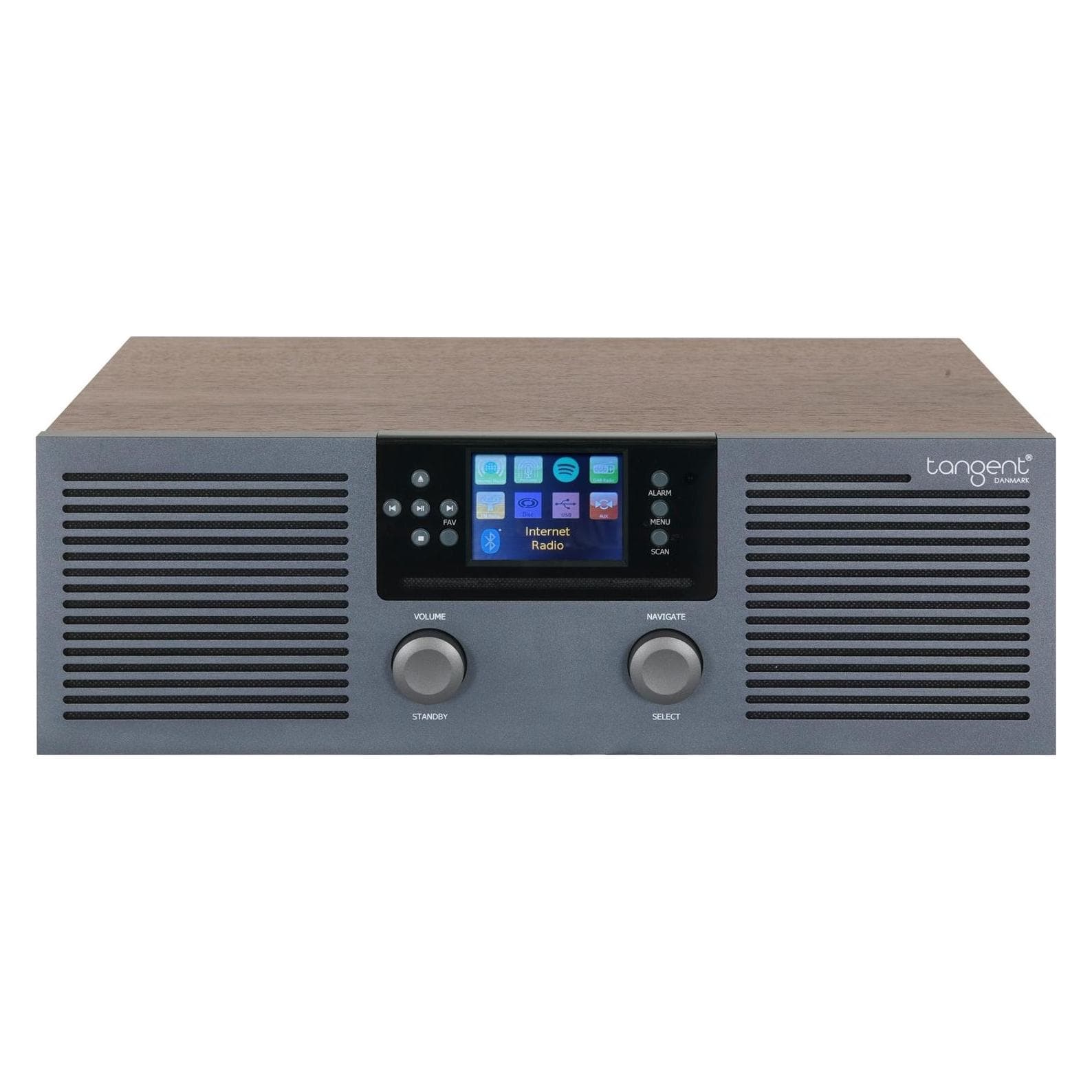 Tangent Fem (DAB, DAB, FM, Web radio, Bluetooth, WiFi), Radio, Marrone, Grigio