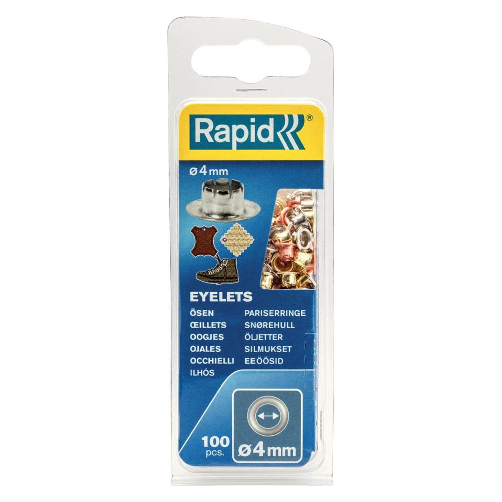 Rapid Occhielli 4mm 100 pezzi, Accessori cucito, Oro, Argento, Grigio
