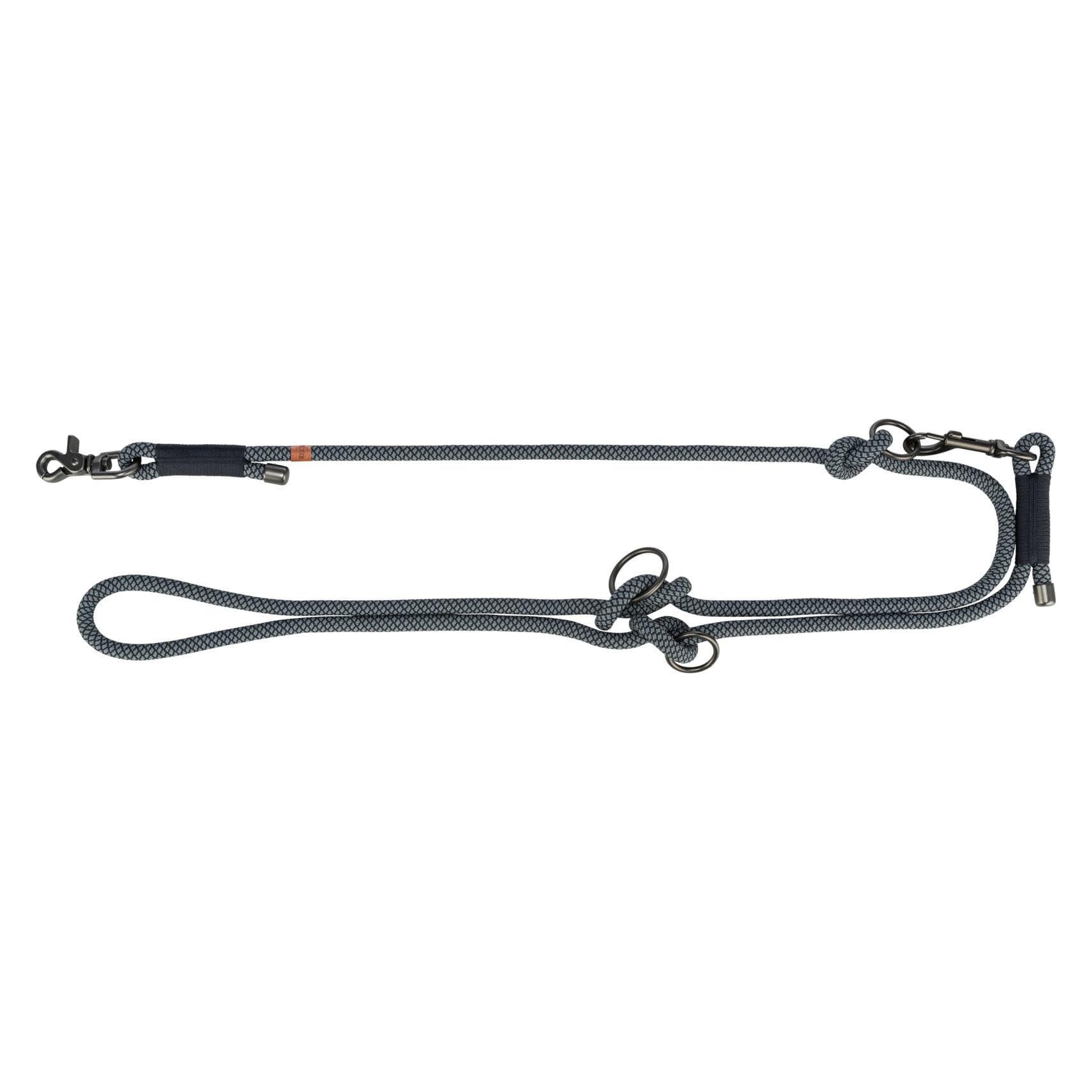 Trixie Corda morbida V-Leash S-XL, 2 m, Nero/Grigio (L, M, S, XL, Cane, Generale), Collare + Guinzaglio