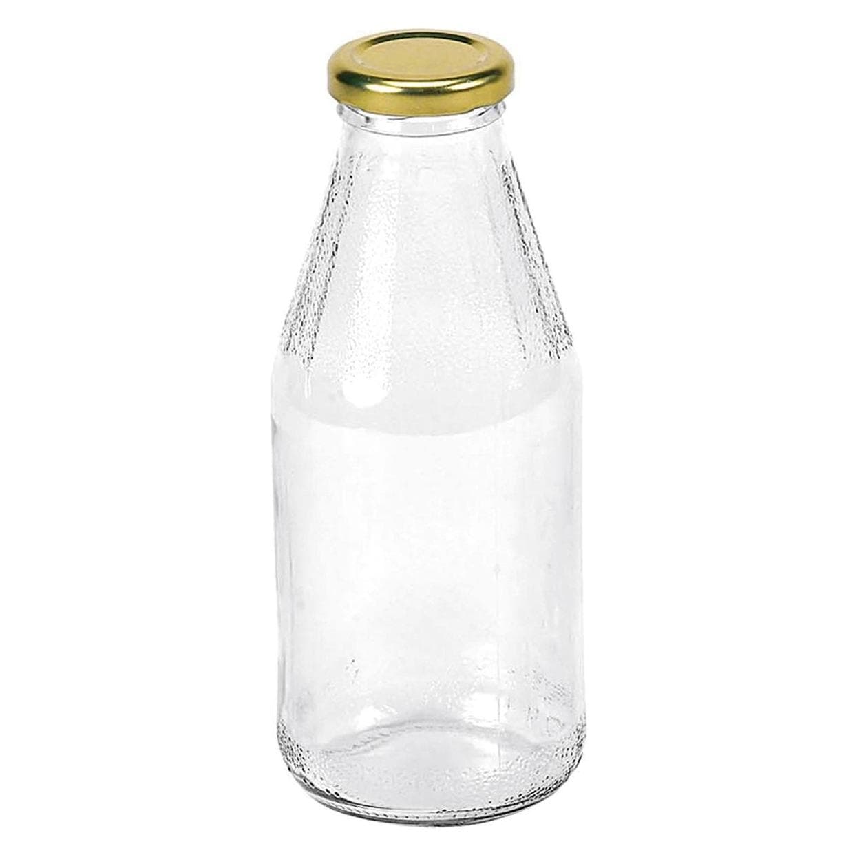 12x Deti Bottiglia di succo con coperchio, Contenitore + Barattolo per conserve, Oro