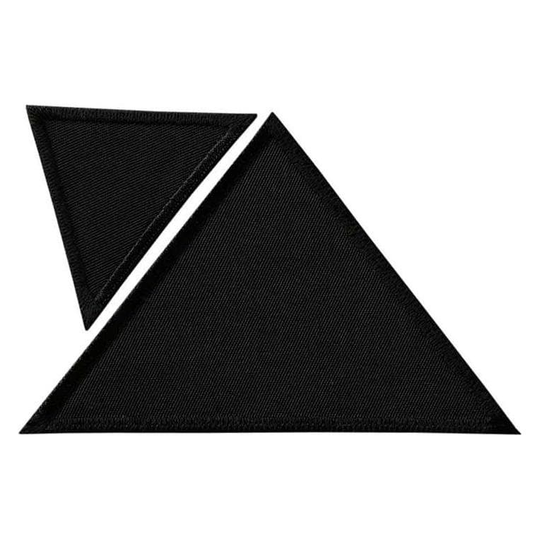 Mono Quick Triangoli in tessuto grandi e piccoli, Applicazioni, Nero