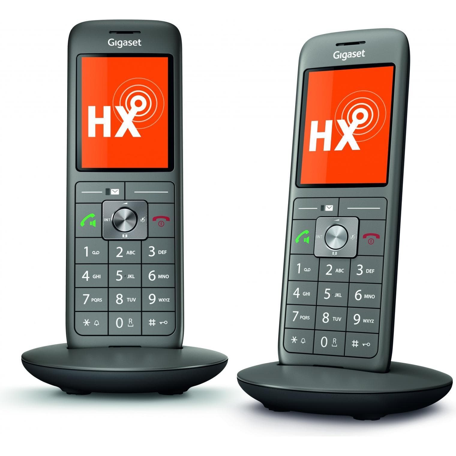 Gigaset CL660HX Duo (versione DE), Telefono, Grigio, Nero