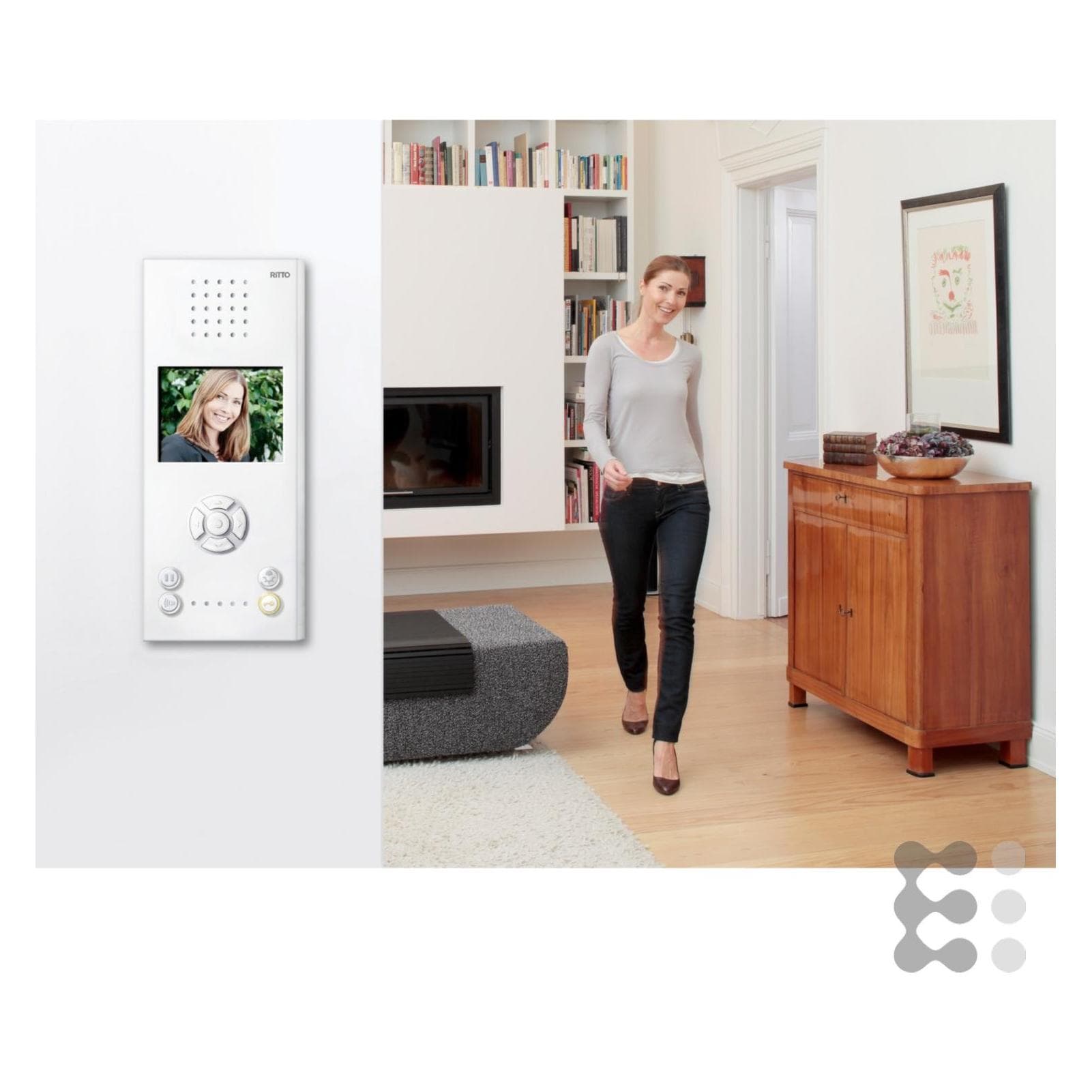 Ritto, Campanello + Citofono, Videocitofono elettrico TwInnensechskant Comfort bianco