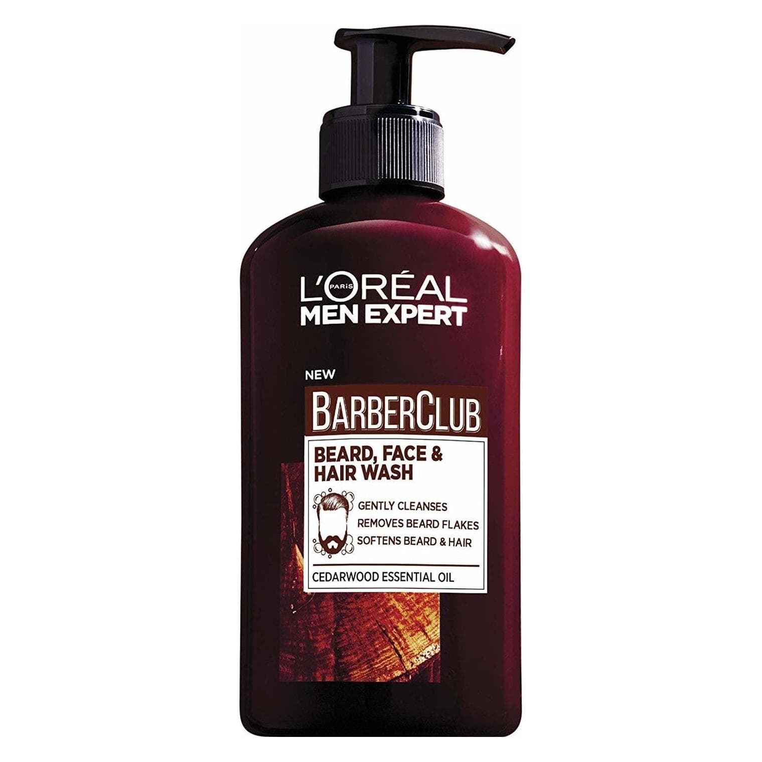 L'Oréal Paris, Cura della barba, L'Oreal - Uomo Esperto Barber Club Barba Viso Capelli Lavaggio 3In1 Gel detergente per lavare barba (200 ml)