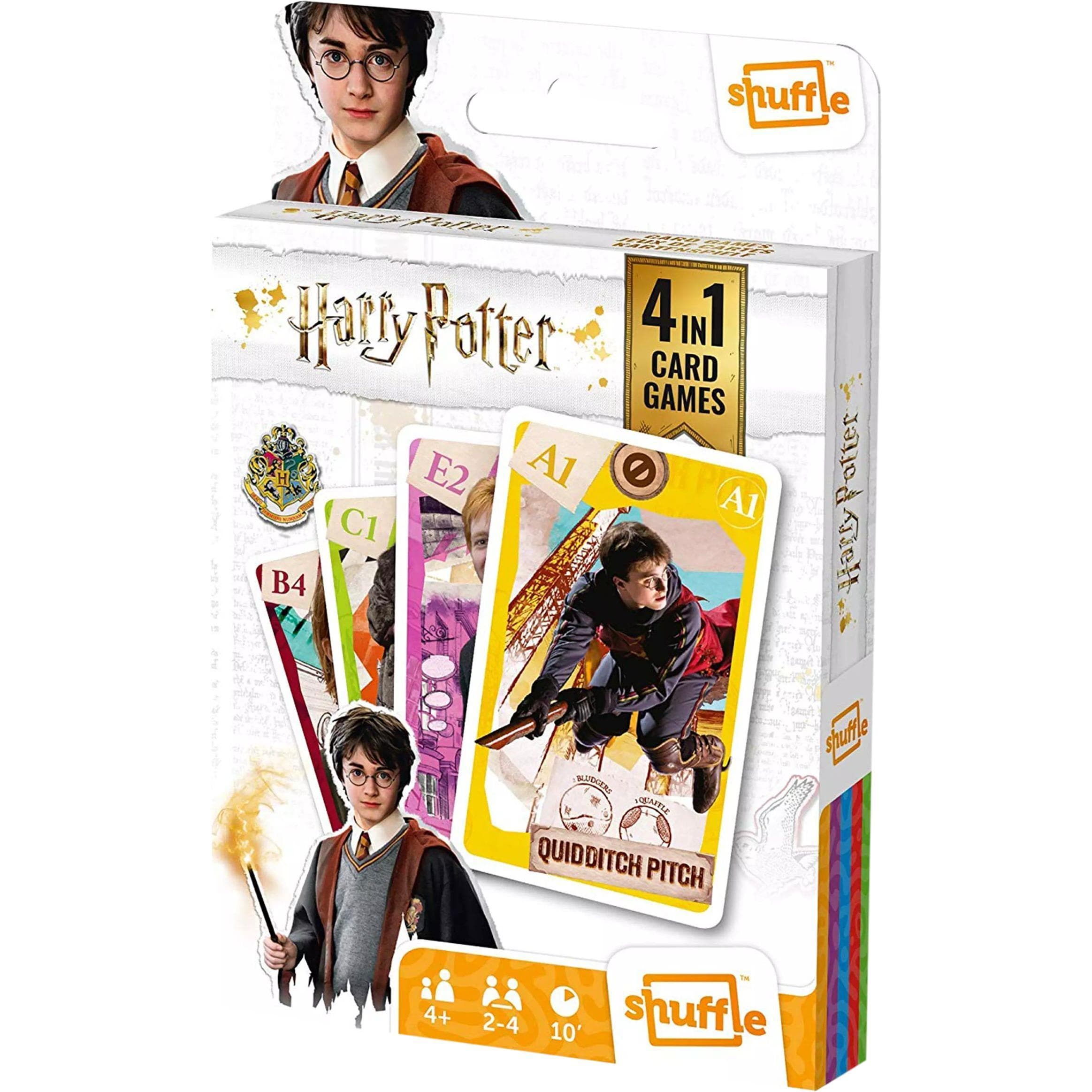 AGM Gioco di carte Harry Potter - 4 in 1 (Francese, Italiano, Tedesco, 2 - 4 Giocatori)