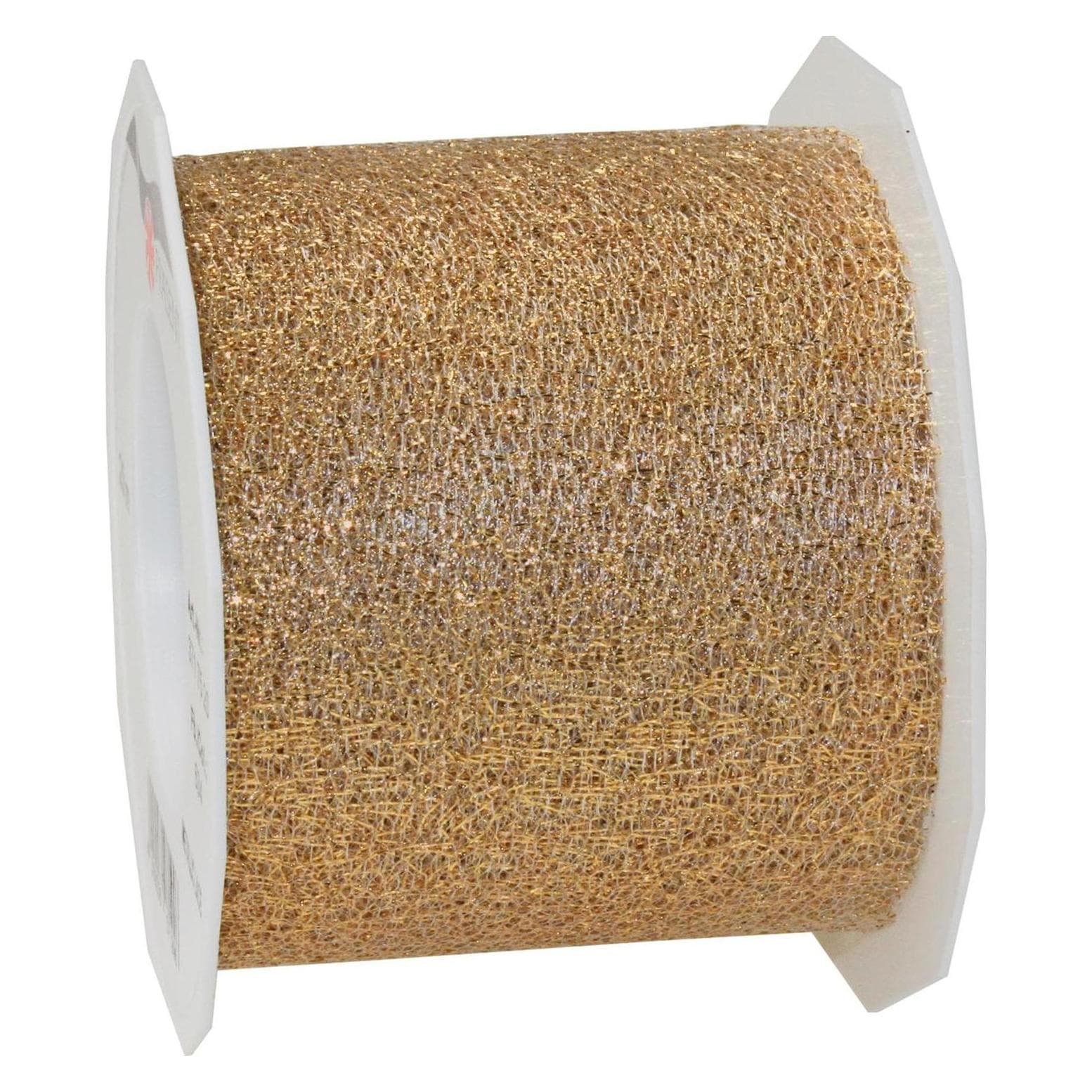 Pattberg, Confezione regalo, Nastro regalo in pizzo metallico 7,2 cm x 20 m, oro (1x)