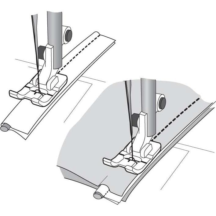 Husqvarna Mini piedino per piping, Accessori cucito, Trasparente