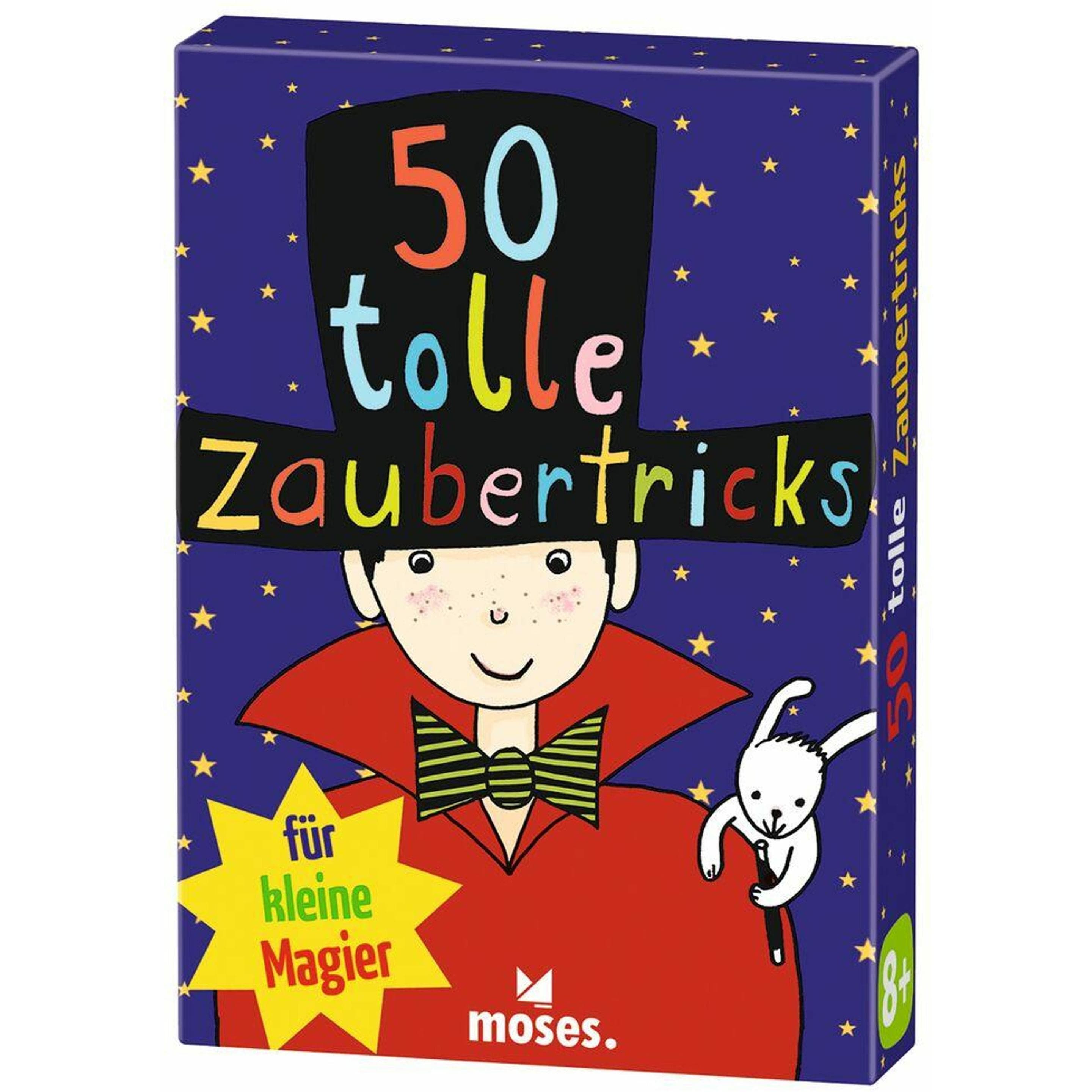 Moses MOS21090 - 50 grandi trucchi di magia per piccoli maghi, per 1+ giocatori, da 8 anni (edizione DE) (Tedesco, 1 - 10 Giocatori)