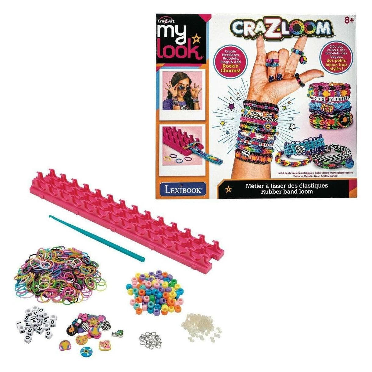 Lexibook Cra-Z-Art - Rock 'n' roll Rubber Band Loom Bracelets (CRLOOM6)