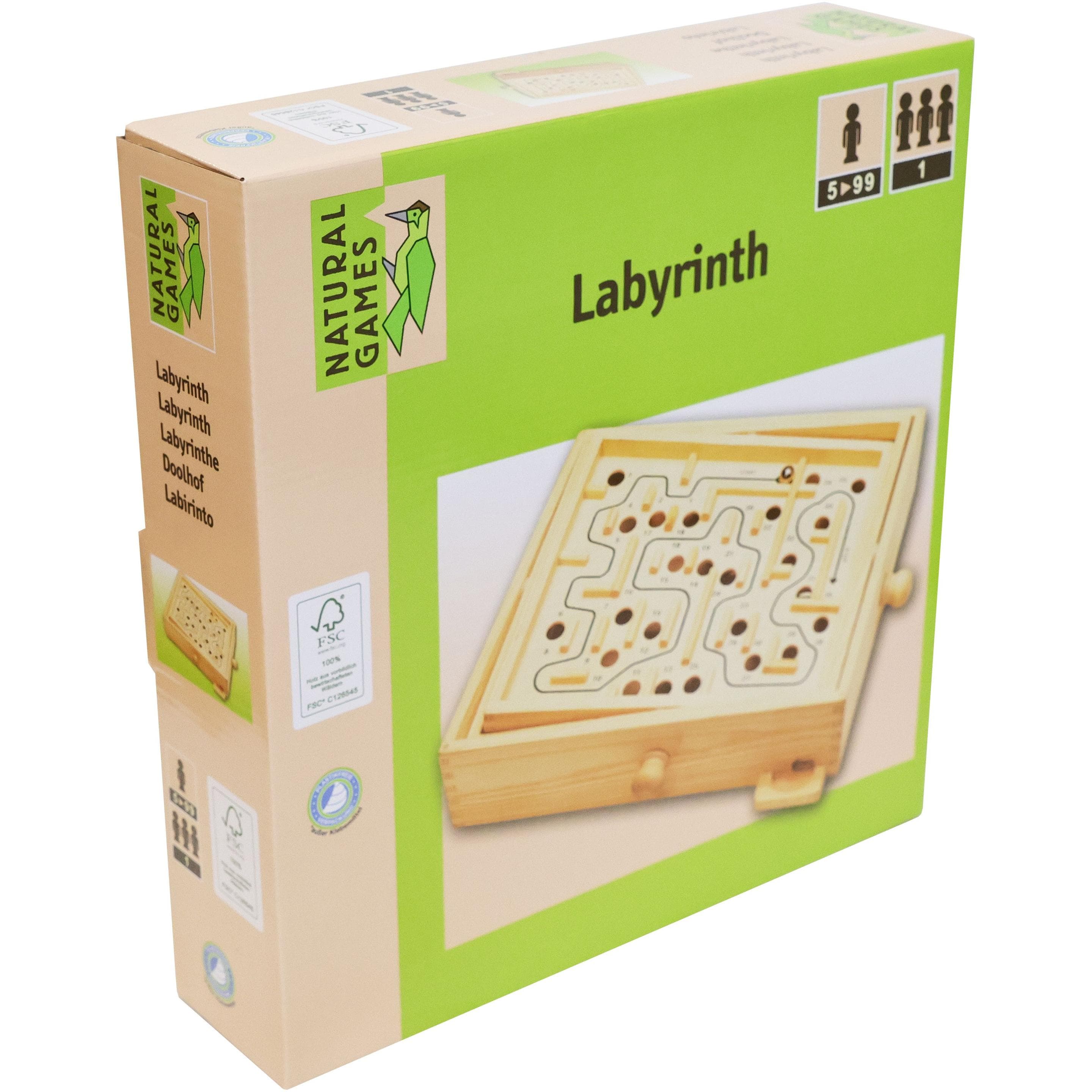 Natural games Labirinto di legno (Tedesco, 1 Giocatori)