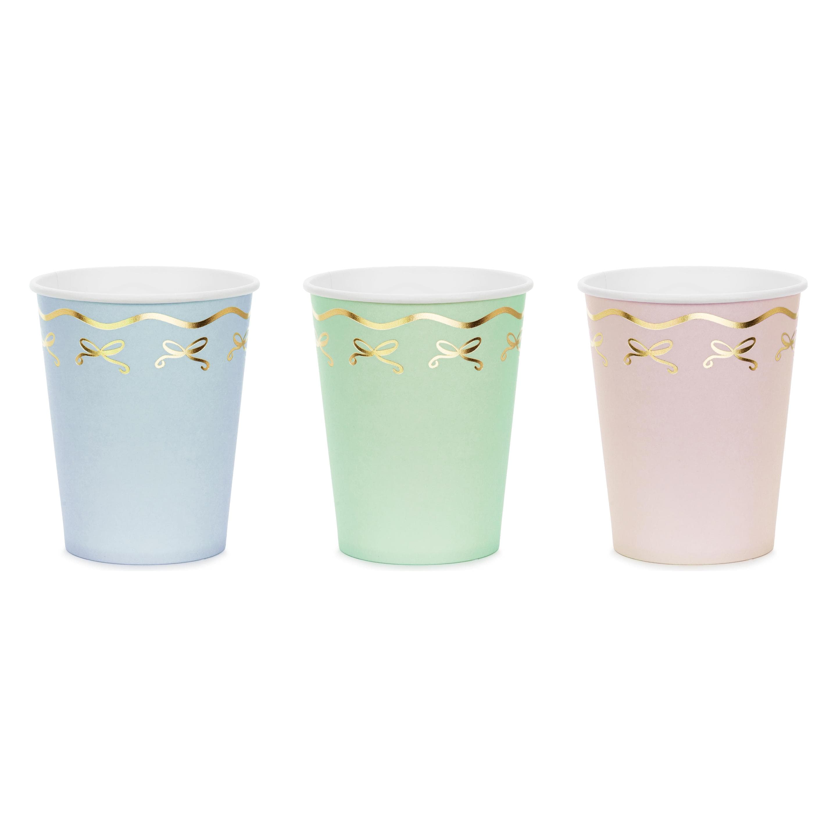 Partydeco, Stoviglie monouso, Tazza Party, tinta unita, oro lucido (6x)