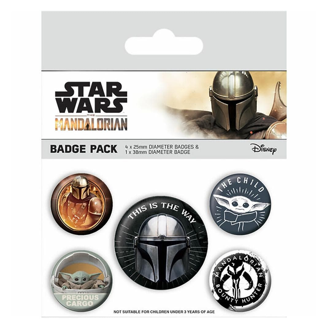 Pyramid, Spillo, MANDALORIANA - Questa è la strada - Confezione da 5 badge, Multicolore
