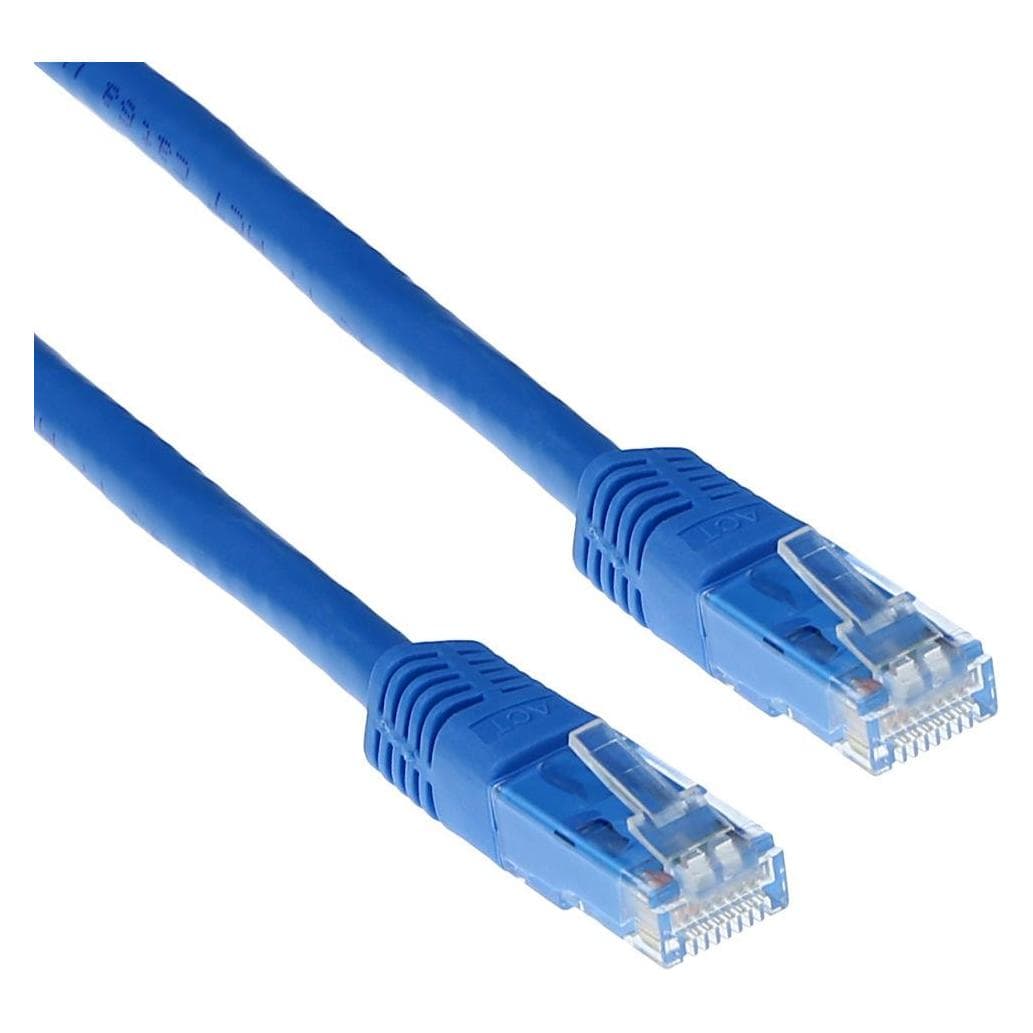 ACT Cavo patch LSZH U/UTP CAT6 blu da 10 metri con connettori RJ45. Cat6 u/utp lszh blu 10.00m (U/UTP, CAT6, 10 m), Cavo di rete