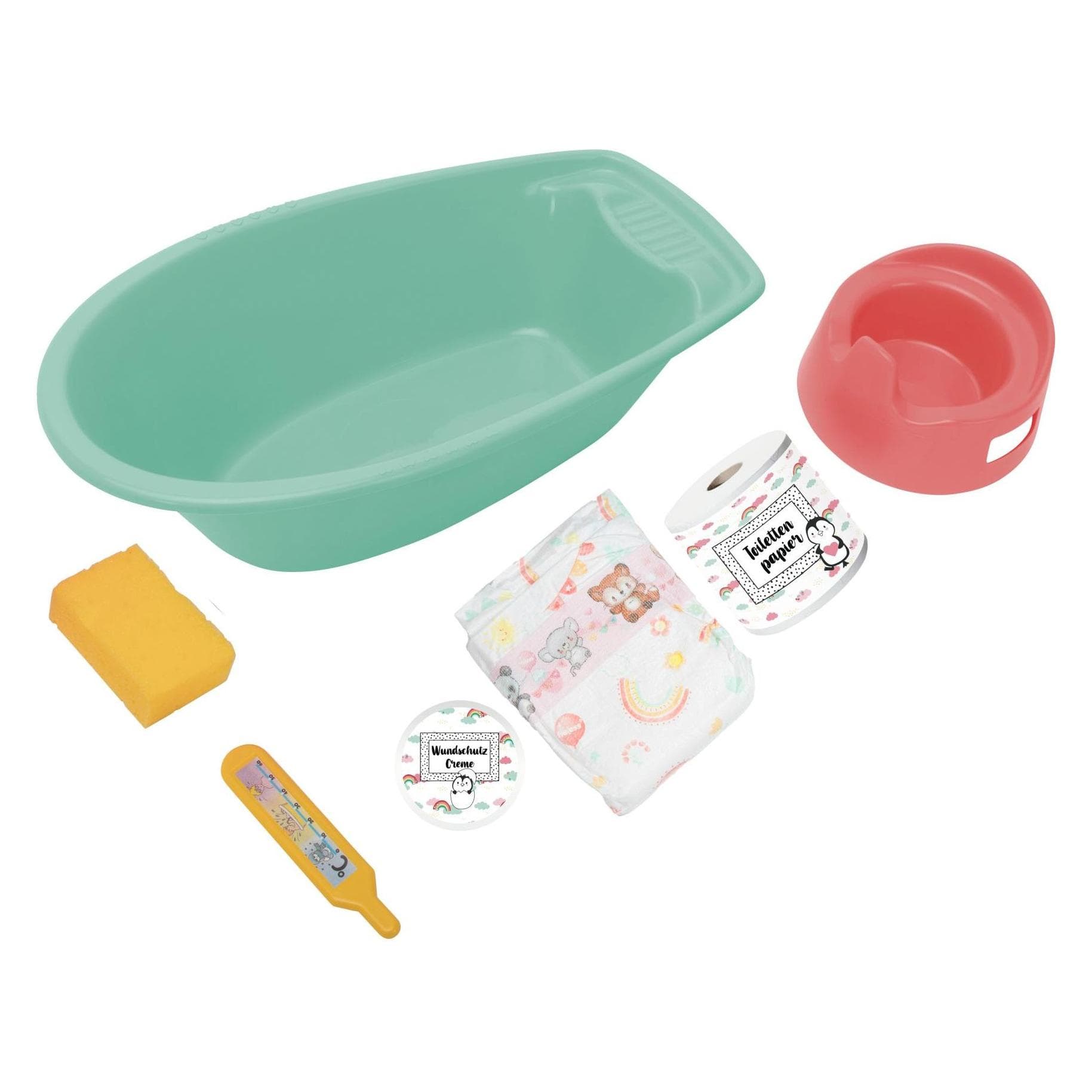 Heless Pu vasca da bagno pinguino w. Accessori, circa 40cm