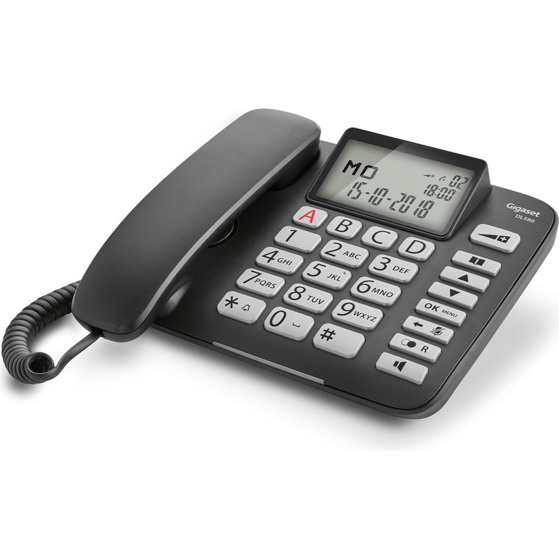 Gigaset DL580 (versione DE), Telefono, Nero