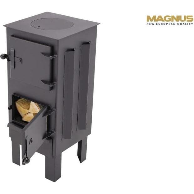 Markone, Camino da esterno, Stufa Magnus con mattone GT5 nero Stufa per officina