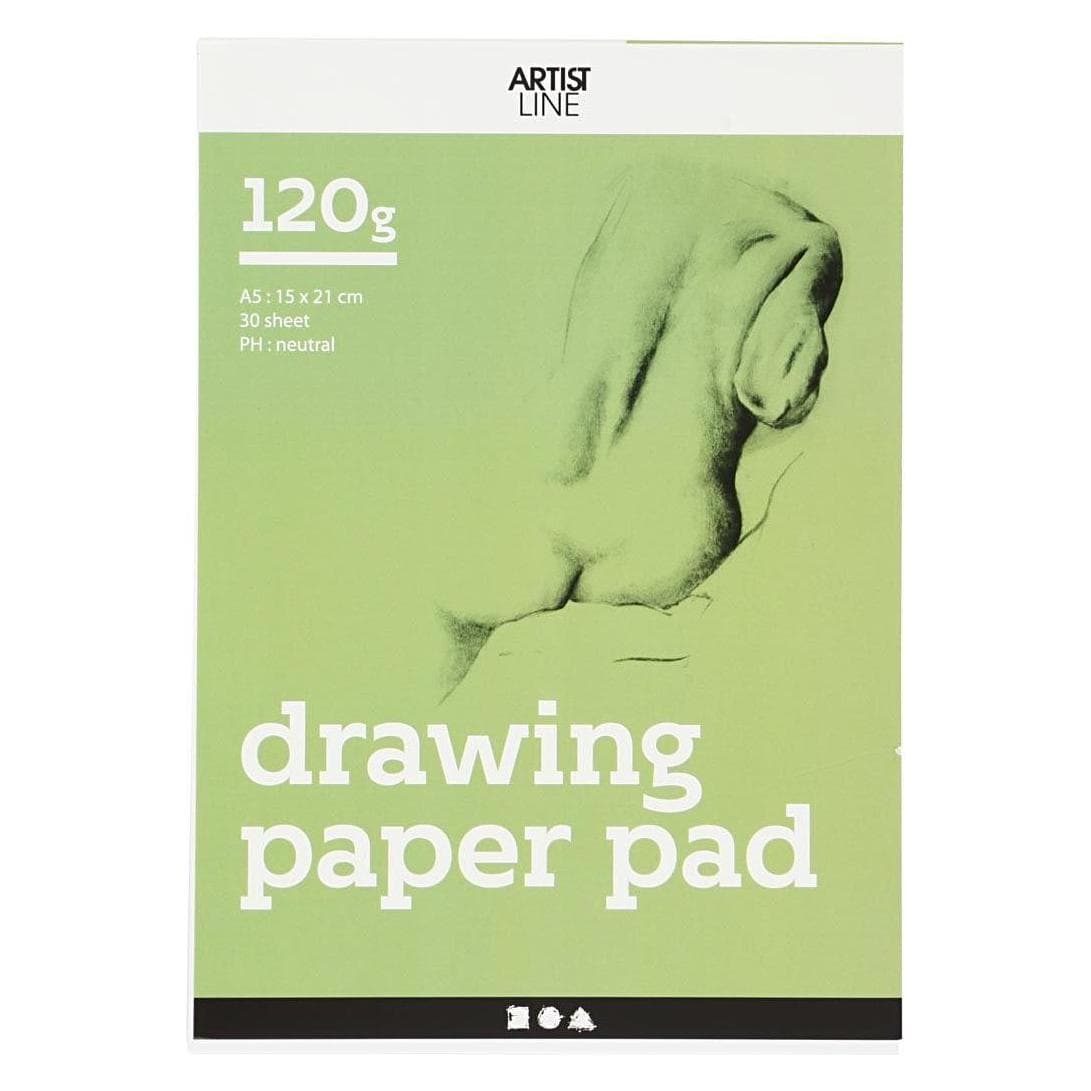 Creativ Company, Quaderno + Bloc notes, Tekenblok Wit A5 120gr, 30 Vellen (A5)