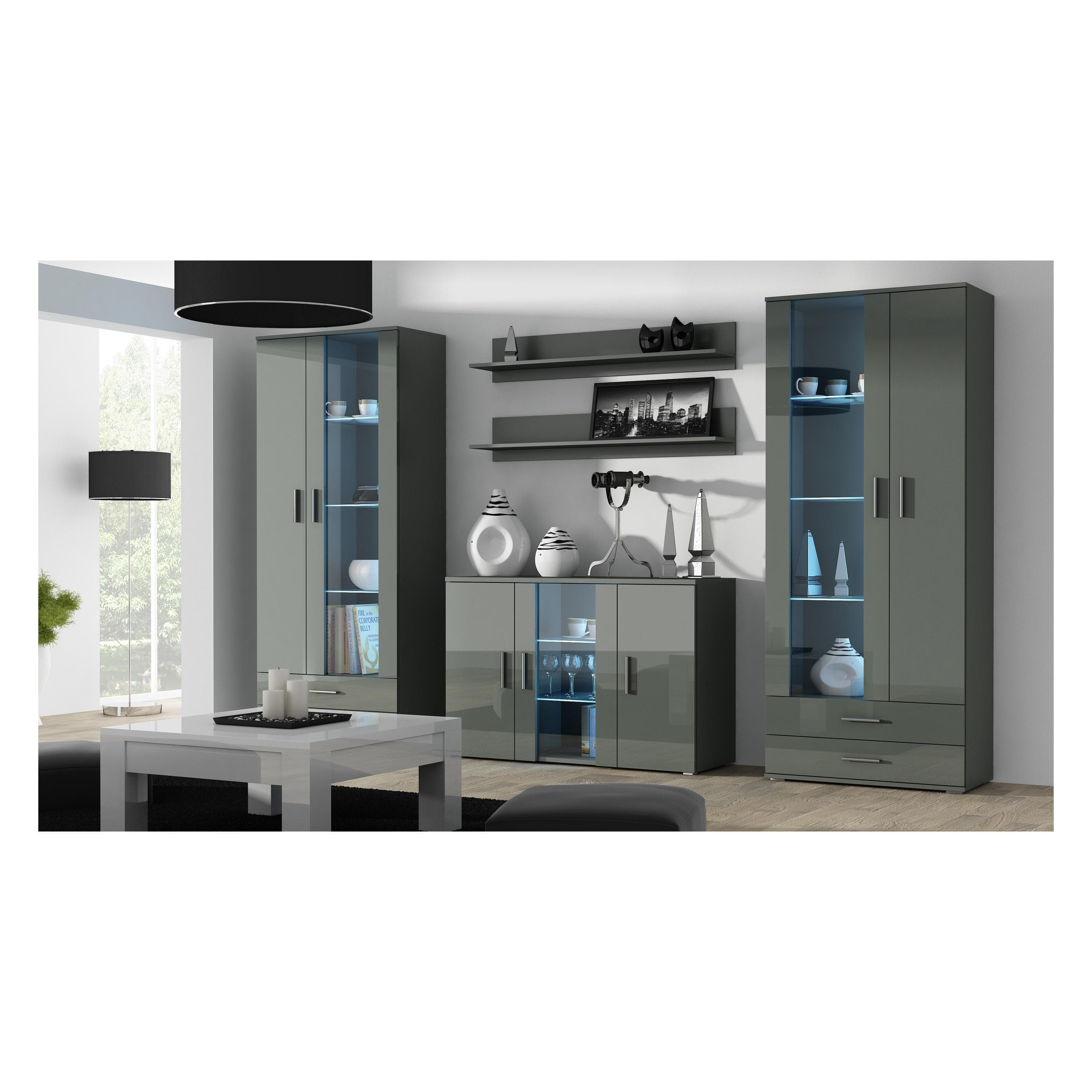 Cama, Cassettiera + Credenza, SOHOKOM SZ/SZ credenza da soggiorno 3 porte (120 x 41 x 80 cm)