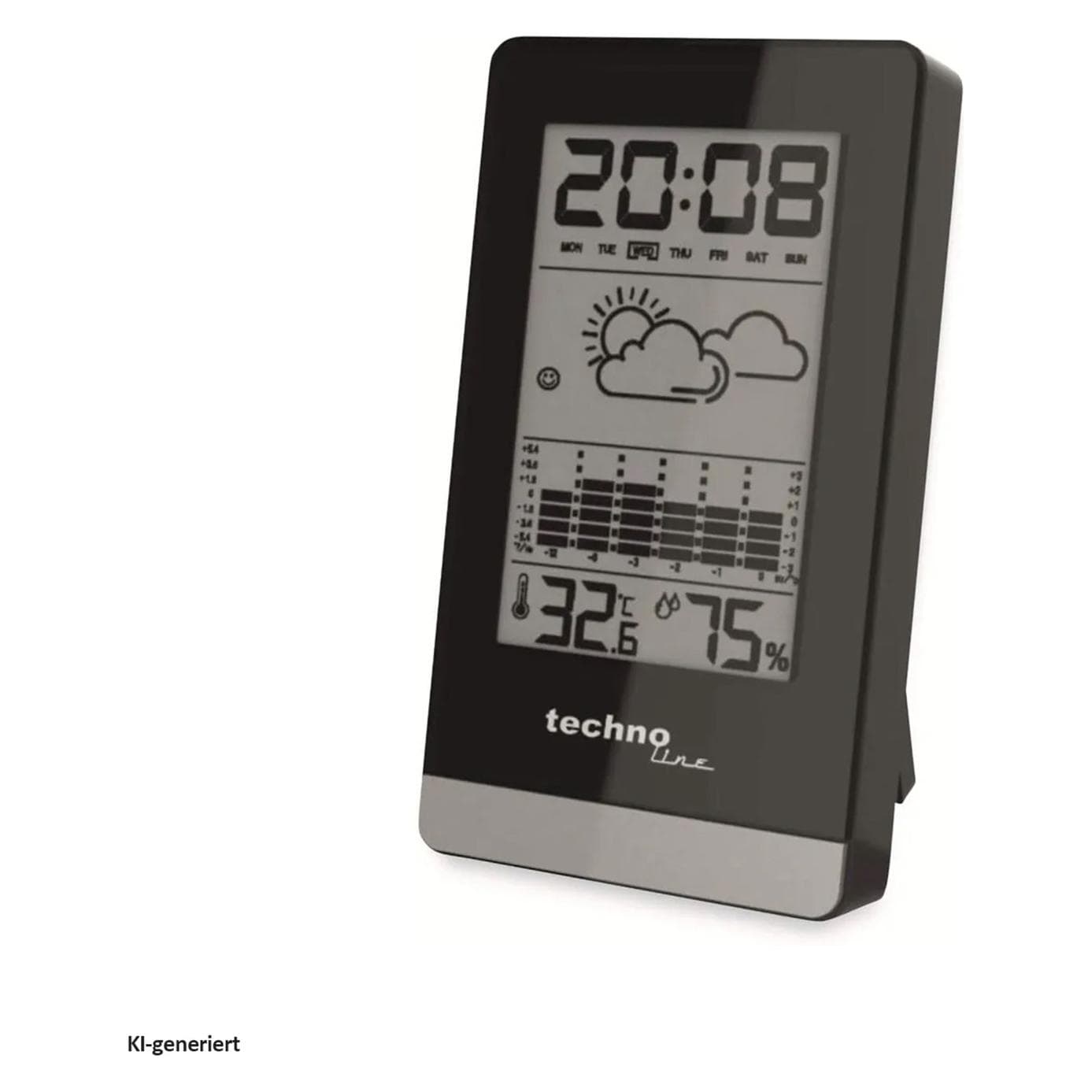 Technoline Ws 9125, Stazione meteo, Nero, Argento